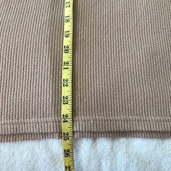 Urban Outfitters by Anthro Thermal Knit Top Rose Gold-Extra Small - Picture 4 of 9